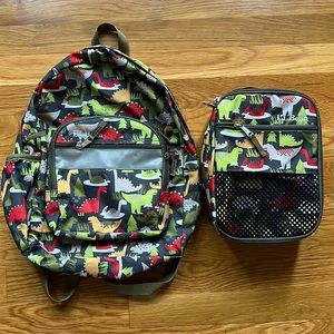 LL bean junior dino backpack and lunch box